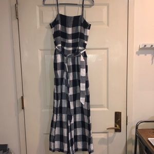 J.Crew Buffalo Plaid Linen Jumpsuit - Size 6T EUC